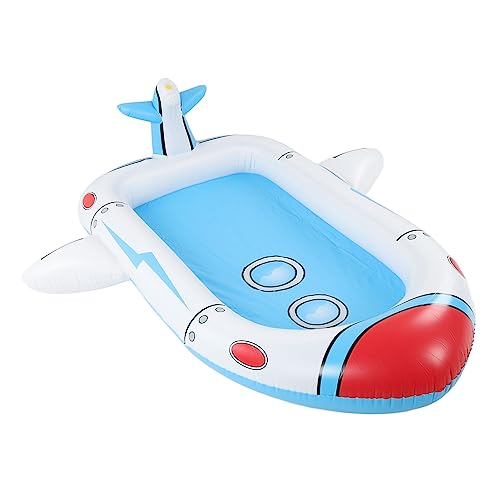 CaCaCook Spritzbrunnen Spielzeug Aufblasbare Sprinklerpool PVC Süßes Wasserspray Pad Spritzbrunnen Spielzeug für Garten Im Freien (Skyship) von CaCaCook