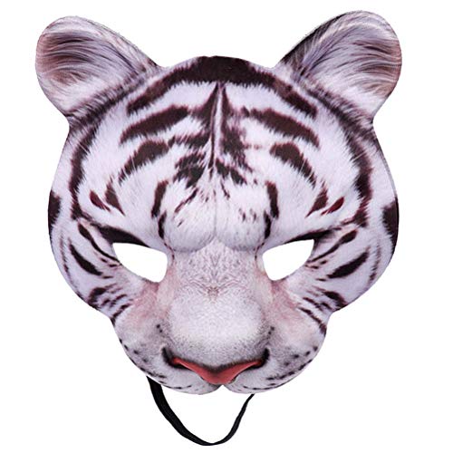 CaCaCook Tiger Mask EVA Materialmaske für Party, Maskerade -Ballkostümmasken, Großartige Modedekoration (Weiß) von CaCaCook