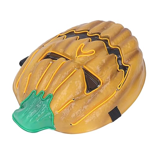 CaCaCook Verstellbares LED -Licht Gruseliger Kürbisgesichtsabdeckung für Halloween -Party und Cosplay Dekoration von CaCaCook