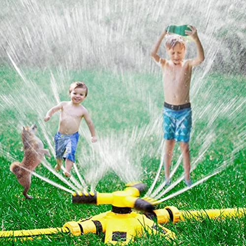 CaCaCook Wassersprinkler für Kinder, Gartensprenger, Wasserspielzeug für den Sommer, Wasserspiel, automatisch, um 360 Grad drehbar, für Kinder, Spaß beim Wasserspiel im Freien von CaCaCook