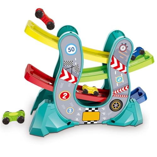 Race Car Ramp Toy Multifunktionales Bildungsauto -Rampenspielzeug für Kleinkinder für zu Hause (Grün) von CaCaCook