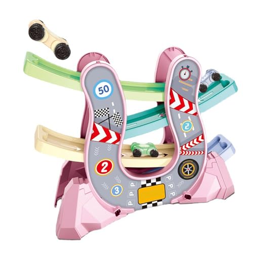 Race Car Ramp Toy Multifunktionales Bildungsauto -Rampenspielzeug für Kleinkinder für zu Hause (Rosa) von CaCaCook
