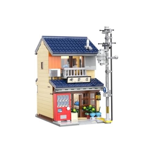 CaDA Bau Japanischer Tee-Shop, Modellbausatz Machiya mit USB-Lichtern, 1200 Teile, japanische Geschäfte Serie CaDA Bau Japanischer Tee-Shop, Modellbausatz Machiya mit USB-Lichtern, 1200 Teile, japanische Geschäfte Serie von CaDA