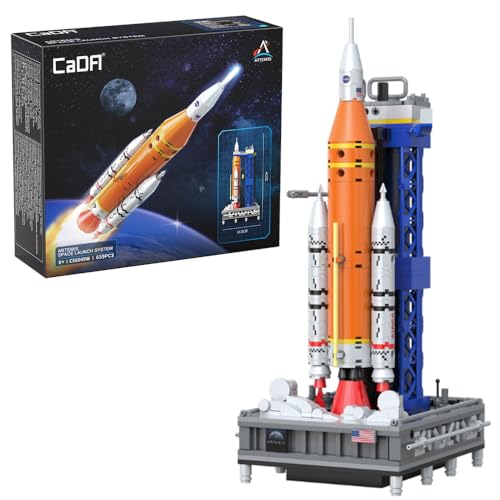 CaDA Bausteine Raumfahrt NASA Artemis SLS, 659 Elemente, Modell C56049W, 32 x 13 x 14,5 cm von CaDA