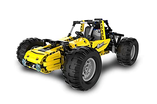 CaDA Ferngesteuerter Buggy in gelb (Allradantrieb) - Klemmbausteine - ArtikelNr. C51043W, Teileanzahl: 522 von CaDA