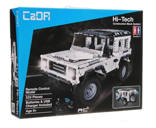 CaDA Funk-Bausatz, Jeep Defender Technik, 533-teilig, 100% kompatibel mit Lego Technik von CaDA