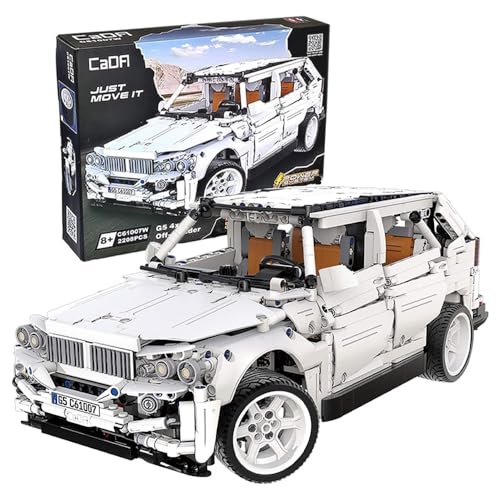 G5 4x4 Off-Roader SUV mit höhenverstellbarem Fahrwerk, 6-Zylinder, 2208 Teile, (kompatibel mit Lego Technic), C61007W von CaDA