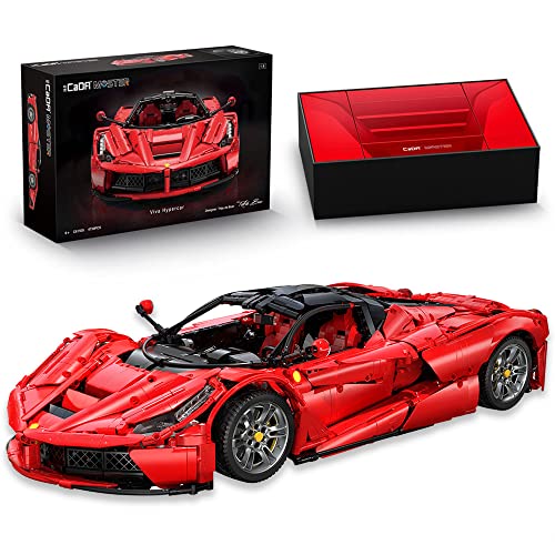 CaDA Master C61505W Viva Hypercar 1:8 Technik Supercar Klemmbausteine Bausatz, 4739 Teile Groß Auto MOC Sportwagen Bausteine Modell, Länger als C61042W Rennwagen, Spielzeug Geschenk für Erwachsene von CaDA