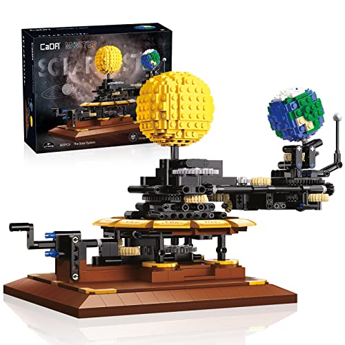 CaDA The Solar System Building Toys,865 Pcs Handle Control 3D Solar System Toy Building Sets mit Monatsscheibe,STEM Spielzeug perfekt für 8+ Jahr alt Kind Wissenschaft Bildungsgeschenk & Display von CaDA