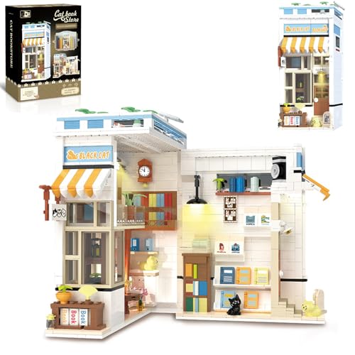 Cabeeskii Book Nook Buchladen Set, Bausteine Haus mit LED, Booknook Klemmbausteine als Geschenke für Erwachsene, Jungen und Mädchen ab 10 Jahren Cabeeskii Book Nook Buchladen Set, Bausteine Haus mit LED, Booknook Klemmbausteine als Geschenke für Erwachsene, Jungen und Mädchen ab 10 Jahren von Cabeeskii