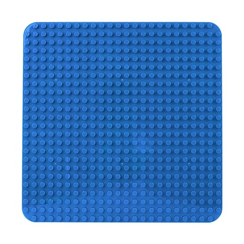 große Platte Kompatibel mit Lego Duplo, 38 x 38cm grundplatte, Konstruktionsspielzeug für Mädchen und Jungen (1PCS, Blau) von Cabeeskii