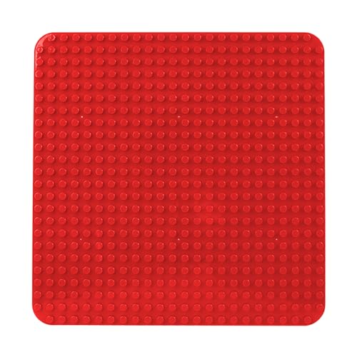 Cabeeskii große Platte Kompatibel mit Lego Duplo, 38 x 38cm grundplatte, Konstruktionsspielzeug für Mädchen und Jungen (1PCS, Rot) von Cabeeskii