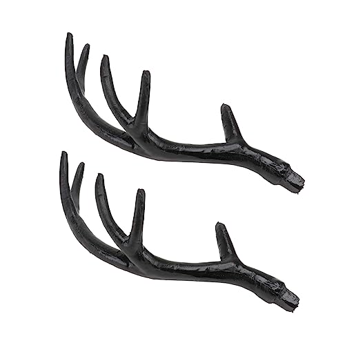 Cabilock 1 Paar Halloween verkleiden Abschlussball Requisiten Haarband halloween costume halloween kleidung weihnachtsdeko Haarbänder aus Hirschhorn kopfschmuck DIY zubehör Plastik Black von Cabilock