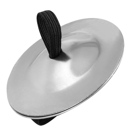 Cabilock 1 Paar Handrad Finger Musikinstrument klatschen Außenregentrommel Handpfanne kinderinstrumente musikinstrumente Ringe Musikinstrument für Becken Kupfer Silver von Cabilock