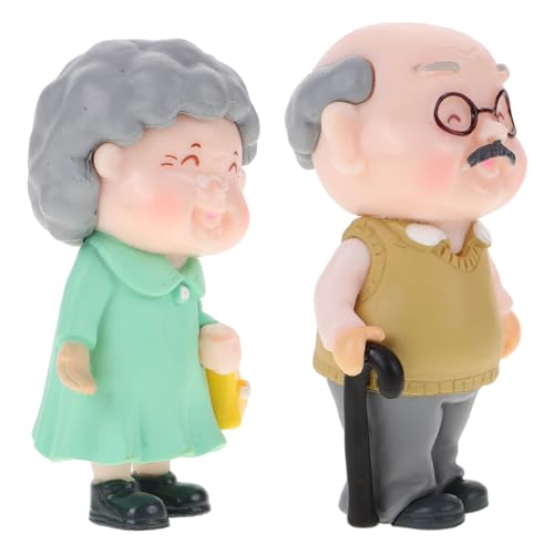Cabilock 1 Satz Adorable Old Couple Cake Topper Decor für Hochzeit Geburtstag Jubiläen Niedliche Tortendeko für Unvergessliche von Cabilock