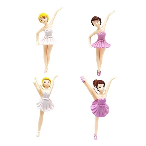 Cabilock 1 Satz Ballerina Kuchenaufsatz Weiß Tortendekoration Für Geburtstagsfeiern Für Muffins Und Desserts 4 Stück von Cabilock