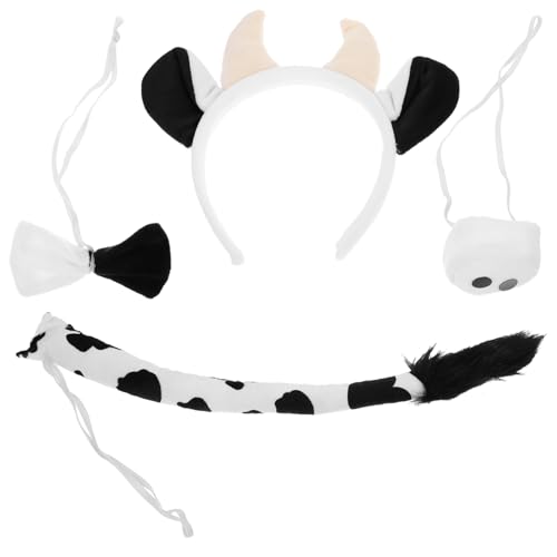 Cabilock Tierkostüm-zubehör – Kuh-stirnband-set Ohren Kopfschmuck Für Kindergeburtstage Und Festivals von Cabilock
