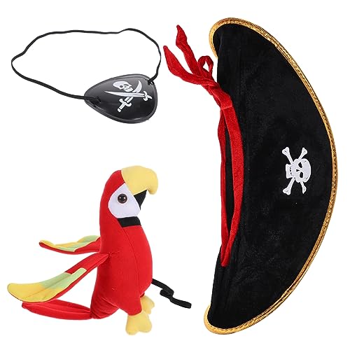 Cabilock 1 Satz Piratenkostümset für Halloween Teiliges Zubehör mit Piratenhut Augenmaske Papagei Kreatives Cosplay Accessoire für Kindergeburtstag und Mottopartys Cabilock 1 Satz Piratenkostümset für Halloween Teiliges Zubehör mit Piratenhut Augenmaske Papagei Kreatives Cosplay Accessoire für Kindergeburtstag und Mottopartys von Cabilock