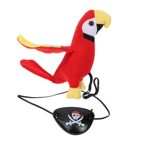 Cabilock 1 Satz Piratenpapagei Piraten-Cosplay-kostüm Taube Piratenspielzeug Ausgestopfter Papagei Auf Der Schulter Halloween-Cosplay-Requisiten Papagei-Vogel-Dekorationen Plüsch von Cabilock