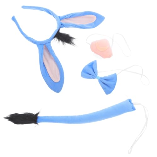 Cabilock 1 Satz Tierbekleidungszubehör Halloween-tierstirnbänder Für Frauen Esel-kostüm-ohr Eselsschwanz Frackkostüm Für Tierhaarreifen Tier Cosplay Esel-haarbänder Stoff Himmelblau Cabilock 1 Satz Tierbekleidungszubehör Halloween-tierstirnbänder Für Frauen Esel-kostüm-ohr Eselsschwanz Frackkostüm Für Tierhaarreifen Tier Cosplay Esel-haarbänder Stoff Himmelblau von Cabilock