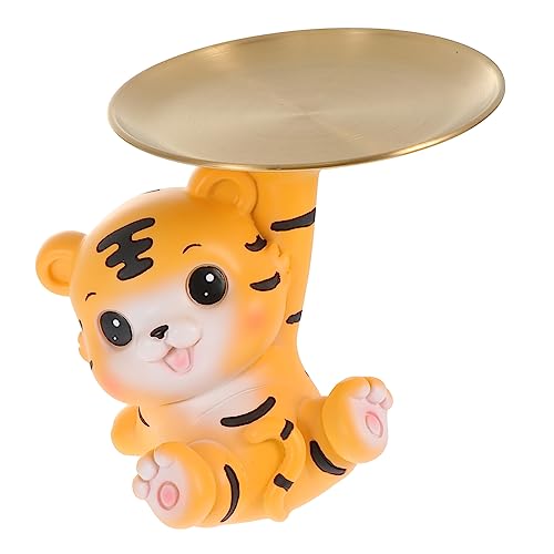 Cabilock Elegantes Tiger-Ornament-tablett Harz Und Edelstahl Raumdekor Schreibtisch-aufbewahrung Stilvolle Tiger-Statue Cabilock Elegantes Tiger-Ornament-tablett Harz Und Edelstahl Raumdekor Schreibtisch-aufbewahrung Stilvolle Tiger-Statue von Cabilock