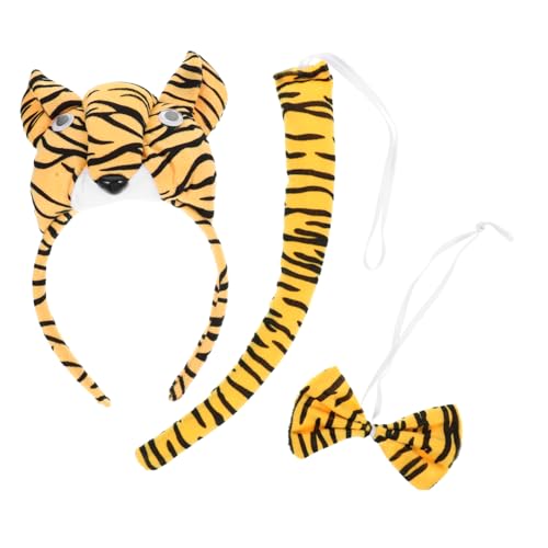Cabilock 1 Satz Tigerkleid -Requisiten Tierohren und Fliege Halloween Tiger Ohrstirnband Tiger-Kopfbedeckung Tigerschwanz Kostüme Halloween Tiger Ohren und Fliege Eisendraht Cabilock 1 Satz Tigerkleid -Requisiten Tierohren und Fliege Halloween Tiger Ohrstirnband Tiger-Kopfbedeckung Tigerschwanz Kostüme Halloween Tiger Ohren und Fliege Eisendraht von Cabilock