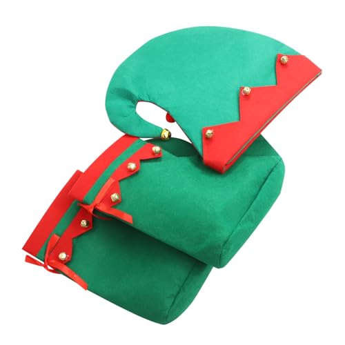 Cabilock 1 Satz Weihnachtliches Kinderkostümset mit Mütze und Schuhen Partys Fotorequisiten und Festliche Anlässe von Cabilock