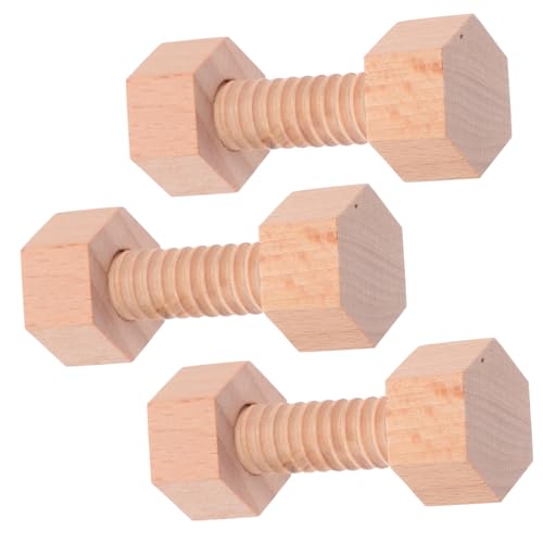 Cabilock 1 Set Holzspielzeug Für Kleinkinder Mit Schrauben Und Muttern. Robustes Konstruktionsset Zur Entwicklung Der Räumlichen Vorstellungskraft Und des Logischen Denkens. von Cabilock