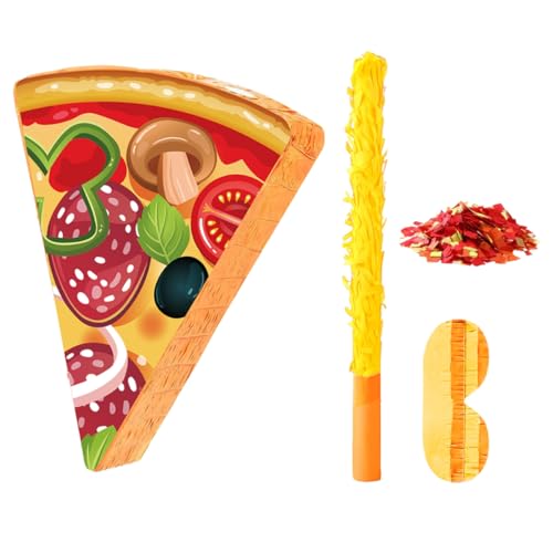 Cabilock 1 Set Pizza-partygeschenke: Neuartige Piñata Mit Pizzastück, Konfetti Und Augenbinde, Lustige Geburtstagsparty-dekoration Zum Thema Essen, Cinco De Mayo-spiele Cabilock 1 Set Pizza-partygeschenke: Neuartige Piñata Mit Pizzastück, Konfetti Und Augenbinde, Lustige Geburtstagsparty-dekoration Zum Thema Essen, Cinco De Mayo-spiele von Cabilock