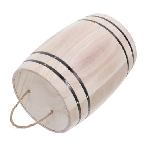 Cabilock Büro Organizer Schreibtisch Vintage Holzfass Stiftehalter Schreibtisch Organizer Aus Massivholz Dekoratives Holzelement Für Kaffeebohnen Tee Und Kleine Objekte Natürliche Holzfarbe von Cabilock