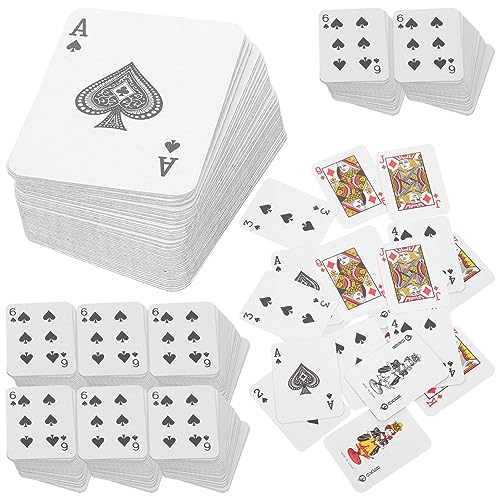 Cabilock 10 Sets Mini-Spielkarten Miniatur-Pokerkarten Winziges Puppenhaus 1:12 Mini-Poker Fingerpoker Für Kleines Ca-Sino-Reise-Familien-Pokerspiel von Cabilock