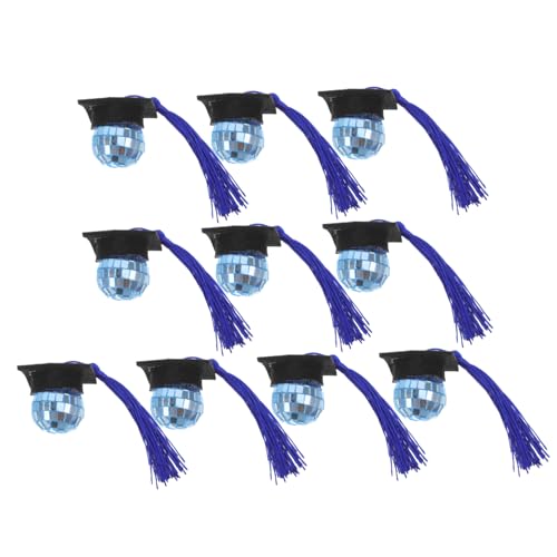 Cabilock 10 Stück Cupcake Grad Cap Decor Abschlusskappe für Cupcake Disco-Kugel-Kuchendekorationen kleiner Cupcake-Topper Mini -Abschlussschokoladendekoration Cupcake-Dekoration Schaum Blue Cabilock 10 Stück Cupcake Grad Cap Decor Abschlusskappe für Cupcake Disco-Kugel-Kuchendekorationen kleiner Cupcake-Topper Mini -Abschlussschokoladendekoration Cupcake-Dekoration Schaum Blue von Cabilock