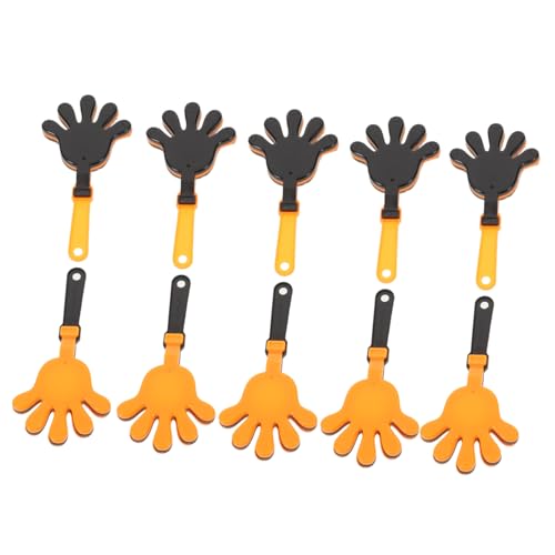 Cabilock 10 Stück Klöppel Independence Day Hand -Klapper Noisemaker Kastagnetten aus Kunststoff für Fußballklöppel Hände Schlagen Farbiger Handklapper Partygunst Plastik von Cabilock