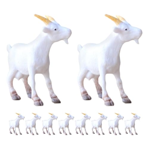 Cabilock 10 Stück Realistische Ziegenfiguren, Miniatur-ziegendekorationen Für Rasen- Und Gartendekoration, Simulierte Mikrolandschafts-ziegenstatuen von Cabilock