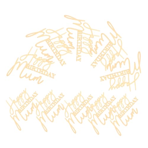 Cabilock 10 Stück Teiliges Happy Birthday Mom Cake Topper Stilvolle und Geburtstagsdekoration für Mütter Einfache Montage Muttertags und Frauenparty Deko von Cabilock