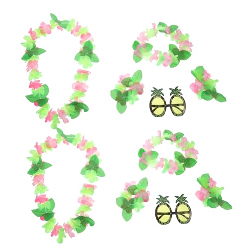 Cabilock 10 Stück Teiliges Set Hawaiianische Blumenkränze und Ananas Sonnenbrillen für Strandpartys und Luau Dekorationen Grünes und Design für Sommerveranstaltungen Cabilock 10 Stück Teiliges Set Hawaiianische Blumenkränze und Ananas Sonnenbrillen für Strandpartys und Luau Dekorationen Grünes und Design für Sommerveranstaltungen von Cabilock