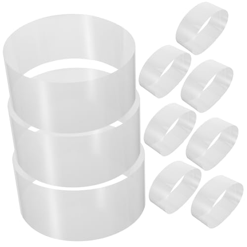 Cabilock 100 Blatt Transparentes Kuchenhalsband Selbstklebende Mousse Cake Collar für Geburtstagskuchen zum Dekorieren von Torten und Desserts Bruchfest und Vielseitig Einsetzbar von Cabilock