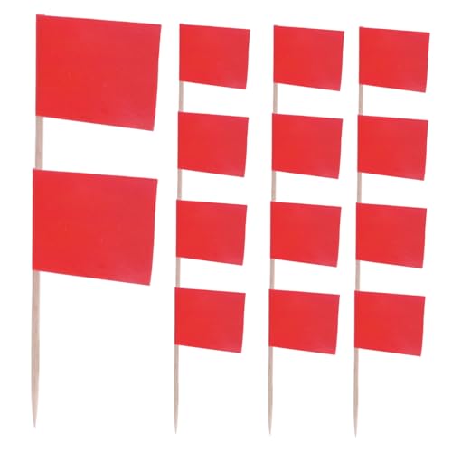 Cabilock 100 Stück Mini Zahnstocher flaggen Einfarbig Rot Robust Vielseitig für Party Snacks Cupcake Dekoration Käse Früchte Topper Landmark Signal Fähnchen für Fingerfood Cabilock 100 Stück Mini Zahnstocher flaggen Einfarbig Rot Robust Vielseitig für Party Snacks Cupcake Dekoration Käse Früchte Topper Landmark Signal Fähnchen für Fingerfood von Cabilock