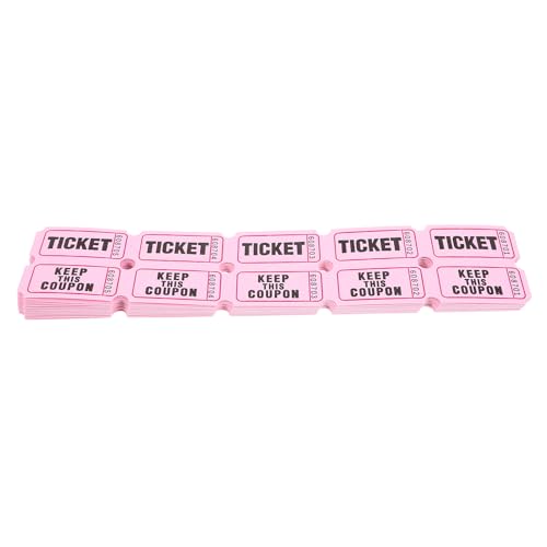 Cabilock 100 Stück Tombola-Lose Für Events Eintritt Klassenbelohnung Preise - Pink von Cabilock