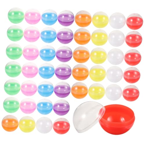 Cabilock 100 Stück Transparente Befüllbare Kunststoffkugeln Halbdurchsichtig für Party Füllbare Leere Bälle als Glückskapseln für Basteln und Geschenkverpackung von Cabilock