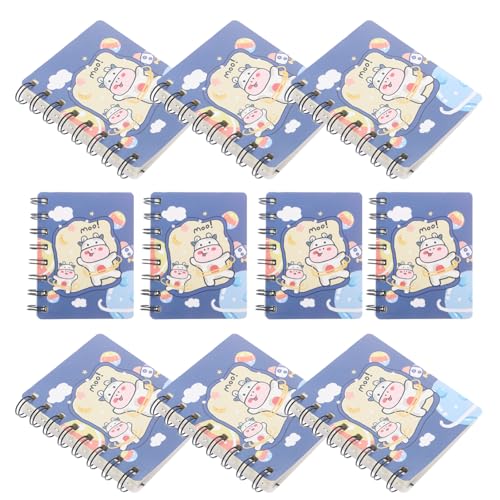 Cabilock Kuli 10st Spule Notizbuch Whiteboard Mini-notizbücher Liniertes Notizbuch Tablette Spiral- Write Board Büromaterial Notebook Tragbarer Planer-notizblock Kompakte Notizblöcke Eisen Kulis von Cabilock