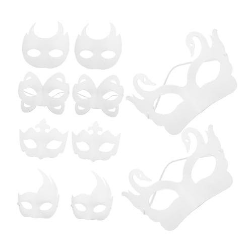Cabilock 10St Zellstoff-Maske dekorative Masken für Party weiße Maskerade halloween maske halloween-maske schmücken Gesichtsmaske handgemalte Masken Maske für Maskerade-Party Cosplay bilden von Cabilock