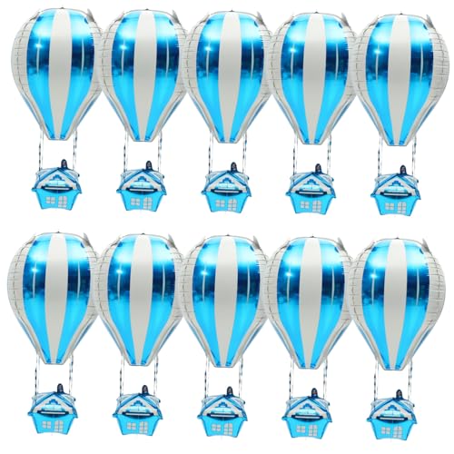 Cabilock 10Stücke Heißluftballon Folienballons für Kindergeburtstagsfeiern Aluminium Dekoration für Jubiläums und Festveranstaltungen für Fotos und Kreative Hintergründe Cabilock 10Stücke Heißluftballon Folienballons für Kindergeburtstagsfeiern Aluminium Dekoration für Jubiläums und Festveranstaltungen für Fotos und Kreative Hintergründe von Cabilock