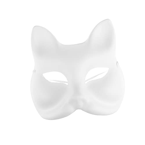 Cabilock 10St handbemalte Maske Tier für Kinder Cosplay-Maske Kindermaske halloween masken halloweenmaske Cosplay-Accessoire Maskeradekostüm leer Zellstoff Facebook Männer und Frauen Weiß von Cabilock