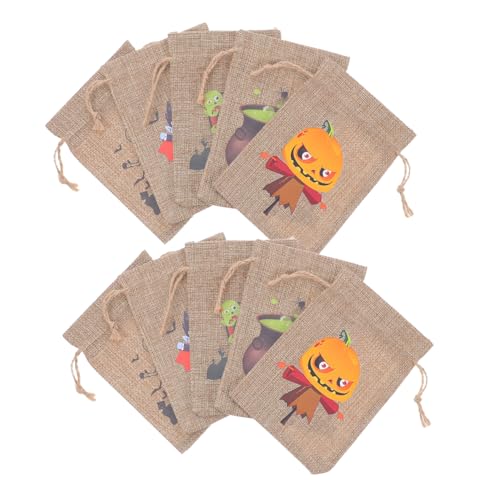Cabilock 10stücke Halloween-taschen Mit Kordelzug Und Jute Leckerli-beutel Für Süßigkeiten Snacks Und Partyzubehör Und Geschenktaschen Halloween-kürbis-design Wiederverwendbar Und Cabilock 10stücke Halloween-taschen Mit Kordelzug Und Jute Leckerli-beutel Für Süßigkeiten Snacks Und Partyzubehör Und Geschenktaschen Halloween-kürbis-design Wiederverwendbar Und von Cabilock