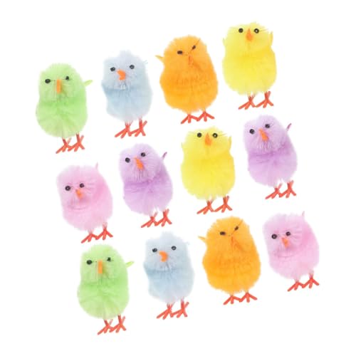 Cabilock 12 Stück Plüsch Küken Flauschige Ostern Hühner Spielzeuge für Party und Mitgebsel für Ostern und Veranstaltungen von Cabilock