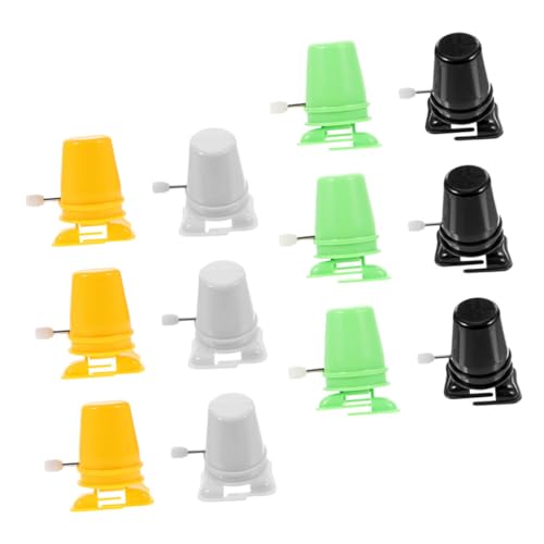 Cabilock 12 Stück Teiliges DIY Roboter Mechanismus Kleine Bewegliche Aufzieh Roboter Bauteile in Gelb Grün und Schwarz Langlebiges Bastelzubehör für Bastler von Cabilock