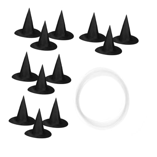 Cabilock 12 Stück Teiliges Halloween Hexenhut Deko Kleine Schwarze Hexenhüte aus Stabilem Stoff Hängende Zauberer Kappen für Halloween Party Karneval Cosplay und Festliche Raumdekoration Cabilock 12 Stück Teiliges Halloween Hexenhut Deko Kleine Schwarze Hexenhüte aus Stabilem Stoff Hängende Zauberer Kappen für Halloween Party Karneval Cosplay und Festliche Raumdekoration von Cabilock