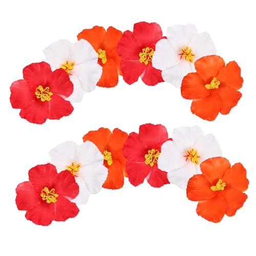 Cabilock 12 Stück Teiliges Hibiskus Haarclips Künstliche Blüten Haarklammern Boho Strand Haaraccessoires Kleine Bunte Blumen für Sommerurlaub Vielseitig für Party Hochzeit und Tropische von Cabilock