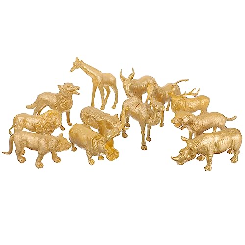 Cabilock 12 Stück Teiliges Waldtiere Spielset aus Kunststoff Realistische Dschungel Figuren für Jahre Leichte Tierspielfiguren für Sandtisch und Mikro Landschaftsdekoration von Cabilock